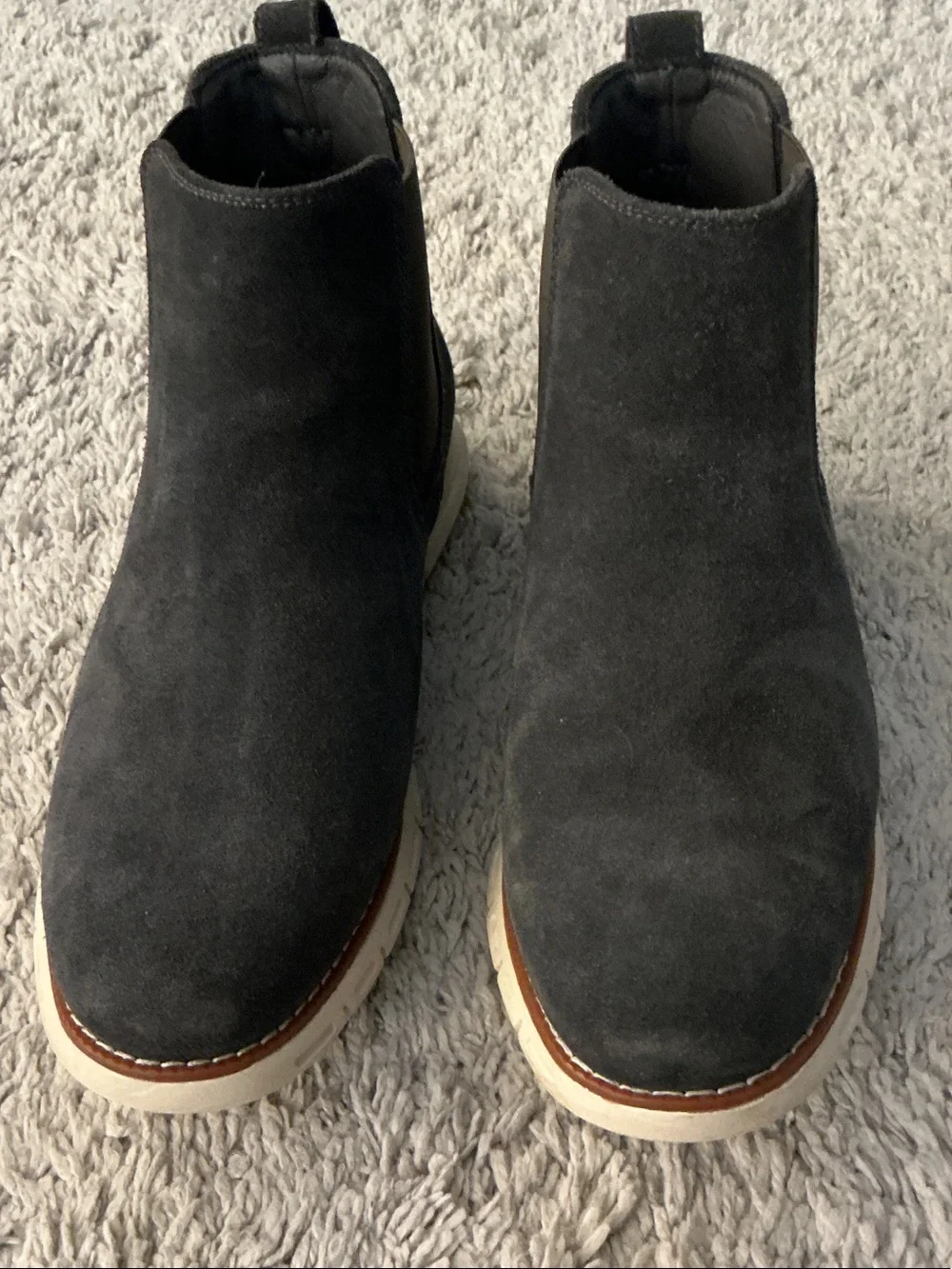 Bruno Marc Suede Chukka Boots grey size 9. Business casual preppy tennis prep